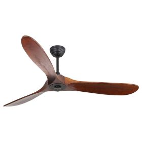 52 in. Indoor or Outdoor Matte Black Leaf Ceiling Fan Indoor Smart Ceiling Fan with 6 Speed Remote Control, DC Motor