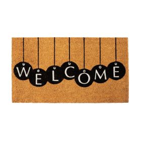 Welcome Mats Natural Coco Coir Mat with Non Slip PVC Backing Indoor Outdoor Mats for Entryway Rustic Decor for Front Door All Weather Floor Mats