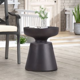 Outdoor LightWeight Concrete Side Table (Color: as Pic)
