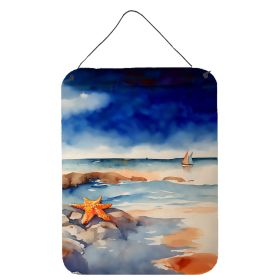 NEW Starfish Wall or Door Hanging Prints Aluminum Metal Sign Kitchen Wall Bar Bathroom Plaque Home Decor Front Door Plaque, 12x16, Multicolor (Default: Default)